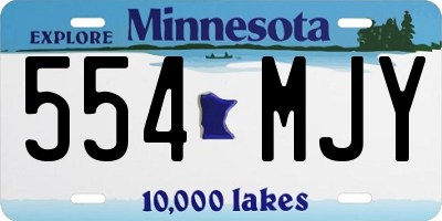 MN license plate 554MJY