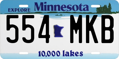 MN license plate 554MKB