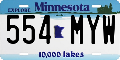 MN license plate 554MYW