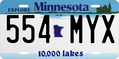 MN license plate 554MYX