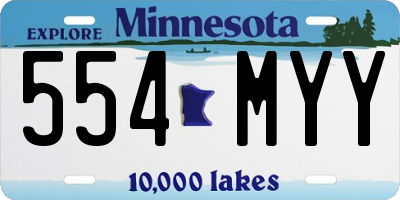MN license plate 554MYY