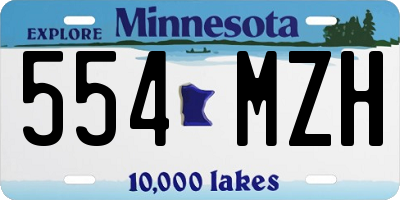 MN license plate 554MZH