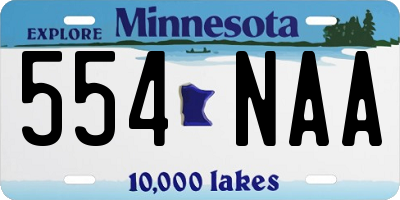 MN license plate 554NAA