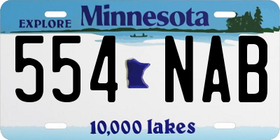 MN license plate 554NAB
