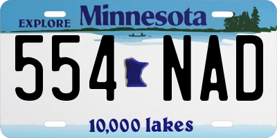 MN license plate 554NAD