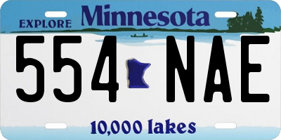 MN license plate 554NAE