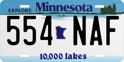 MN license plate 554NAF