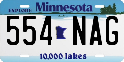 MN license plate 554NAG