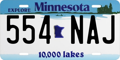 MN license plate 554NAJ