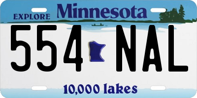 MN license plate 554NAL