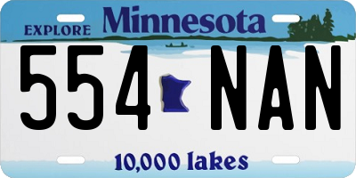 MN license plate 554NAN