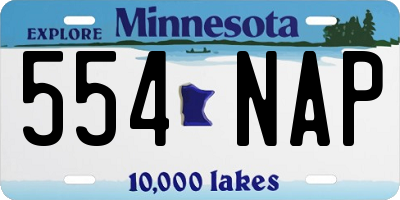MN license plate 554NAP