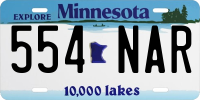 MN license plate 554NAR