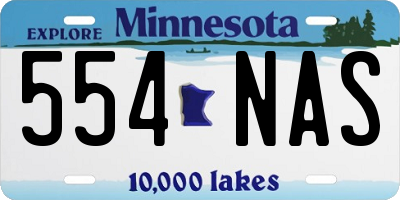MN license plate 554NAS