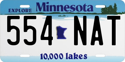 MN license plate 554NAT