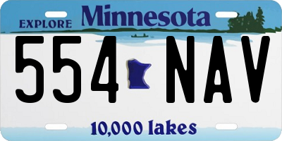 MN license plate 554NAV