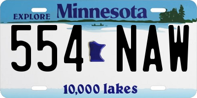 MN license plate 554NAW