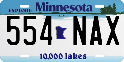 MN license plate 554NAX