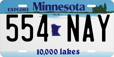MN license plate 554NAY