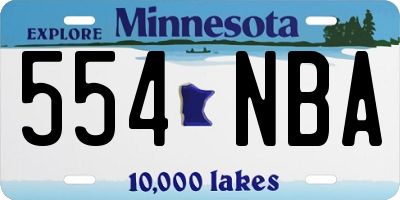 MN license plate 554NBA