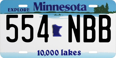 MN license plate 554NBB