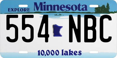 MN license plate 554NBC