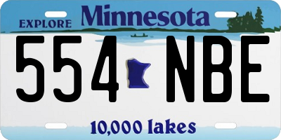 MN license plate 554NBE