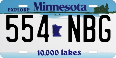 MN license plate 554NBG