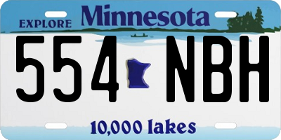 MN license plate 554NBH