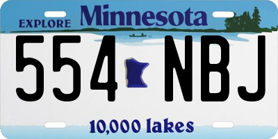 MN license plate 554NBJ