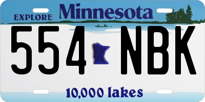 MN license plate 554NBK