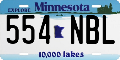 MN license plate 554NBL