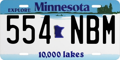 MN license plate 554NBM