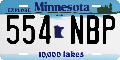 MN license plate 554NBP