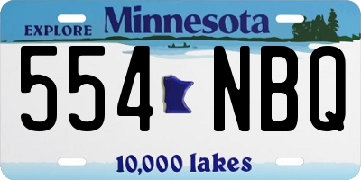 MN license plate 554NBQ