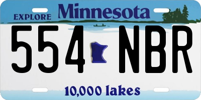 MN license plate 554NBR