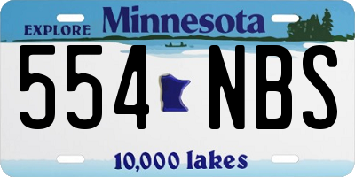 MN license plate 554NBS