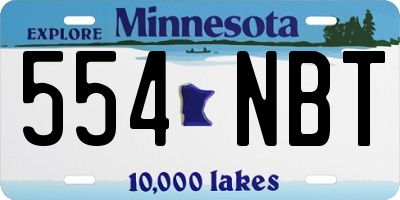 MN license plate 554NBT