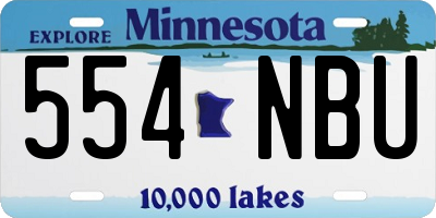 MN license plate 554NBU