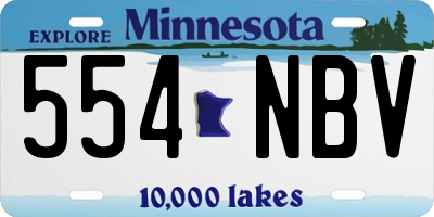MN license plate 554NBV