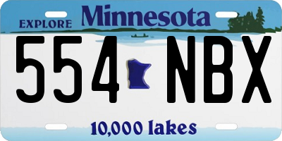 MN license plate 554NBX