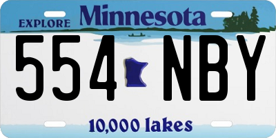 MN license plate 554NBY