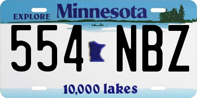 MN license plate 554NBZ