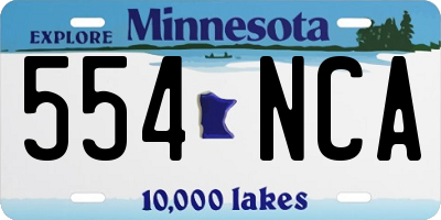 MN license plate 554NCA