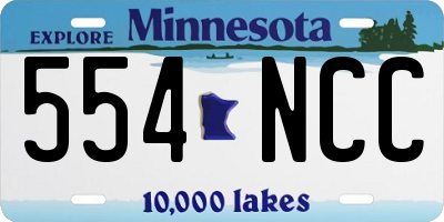 MN license plate 554NCC
