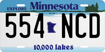 MN license plate 554NCD
