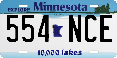 MN license plate 554NCE