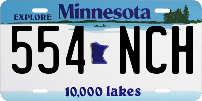 MN license plate 554NCH