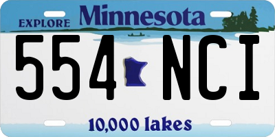 MN license plate 554NCI