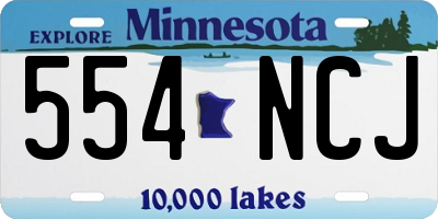 MN license plate 554NCJ